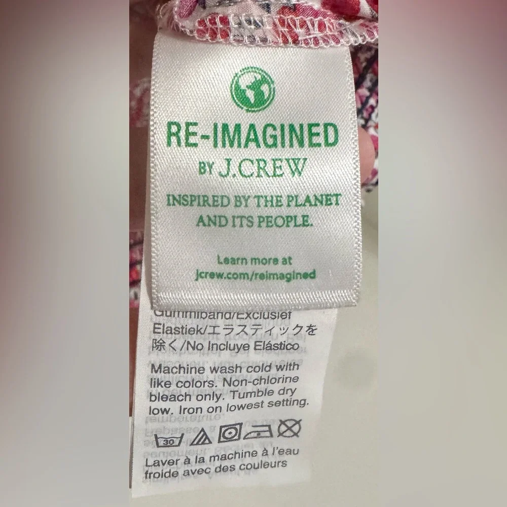 J. Crew Cotton Poplin Crop Floral Off-Shoulder‎ Blouse Liberty Wiltshire Print L